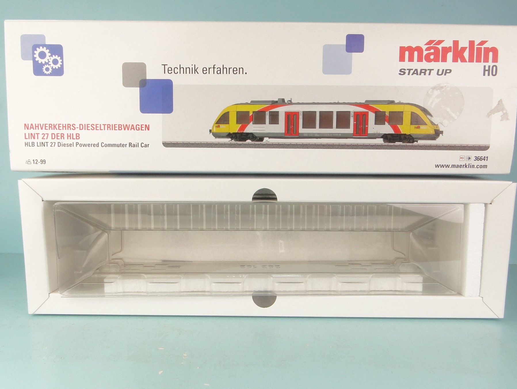 Märklin Modellini di ferrovie: Märklin leerer Karton BR LINT 27 – Usato da Bülach venduto da cann11