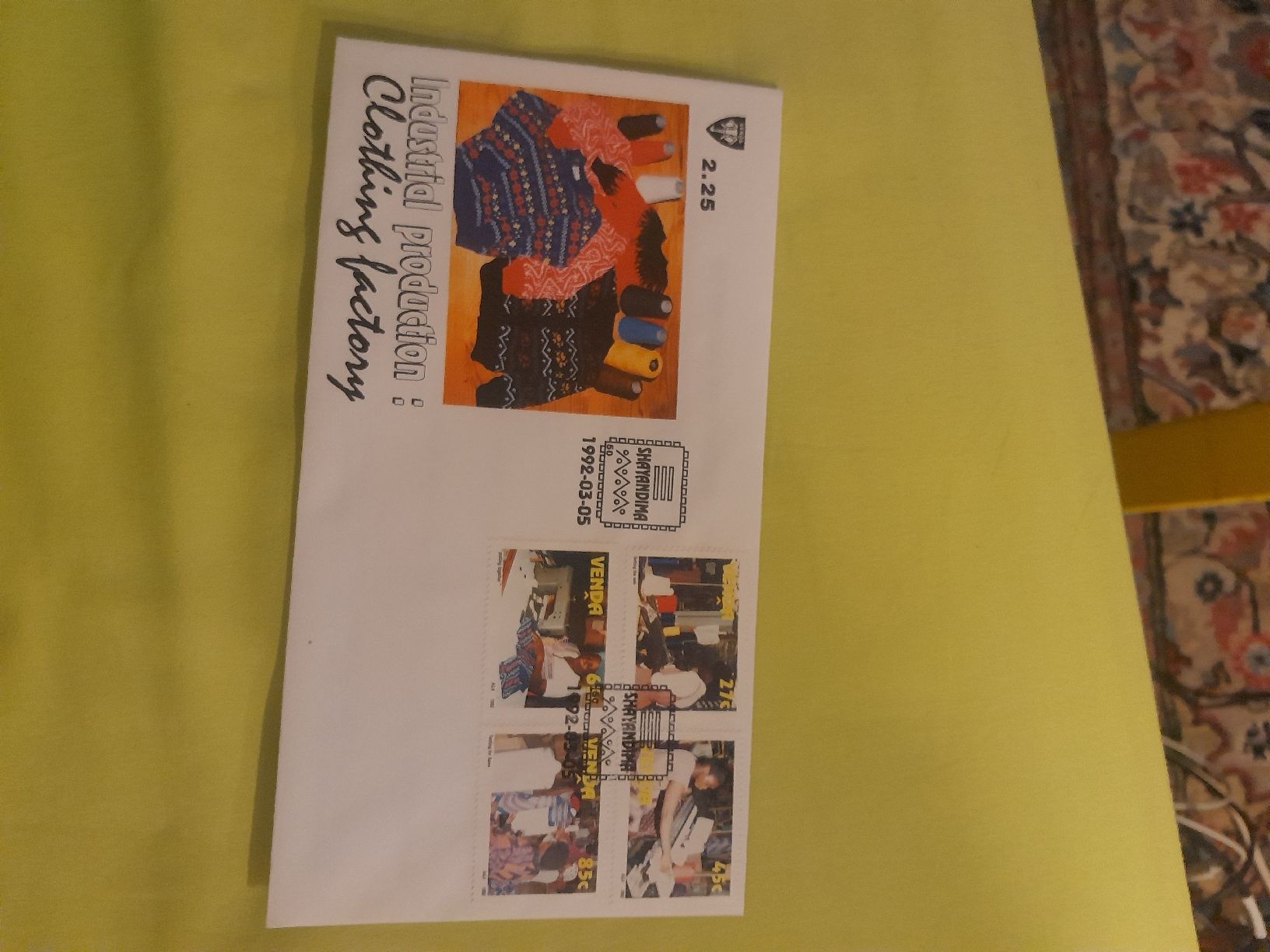 Tutti i francobolli: Lettre de collection "Production industrielle", 1992. – Usato da Marly venduto da globetrotter1723