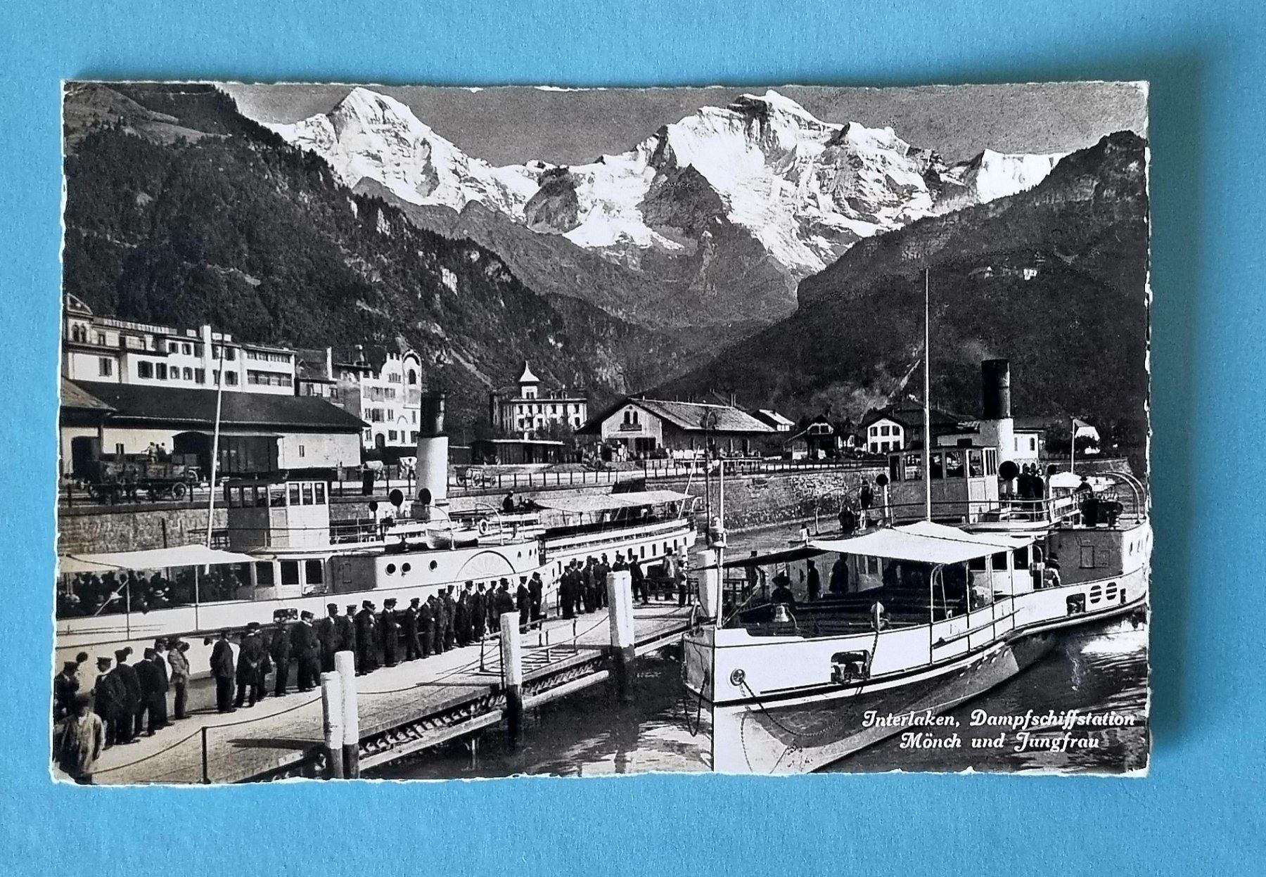 Ansichtskarten: Interlaken - Dampfschiffstation - Bahnhof – Gebraucht aus Rothrist von RROENK