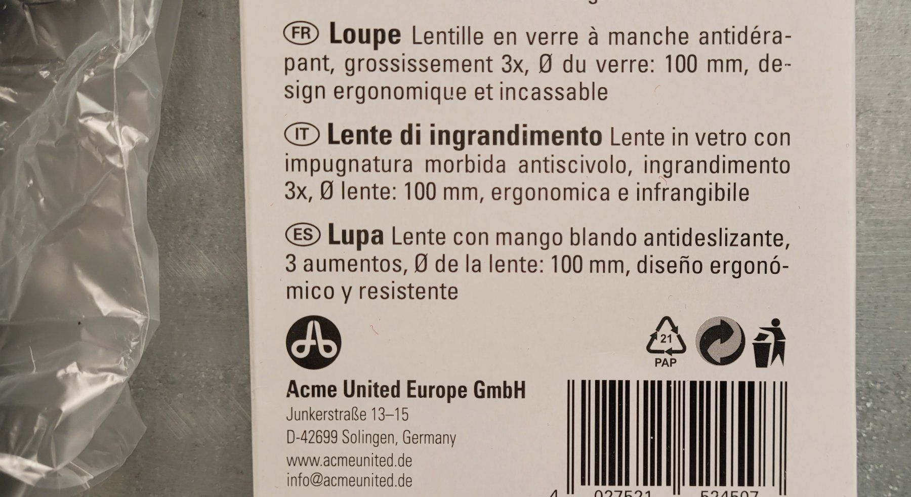 Altro per Ottica: Lupe Glas 100mm Durchmesser NEU – Nuovo e nell'imballaggio originale da Trasadingen venduto da ger_pdk8 2