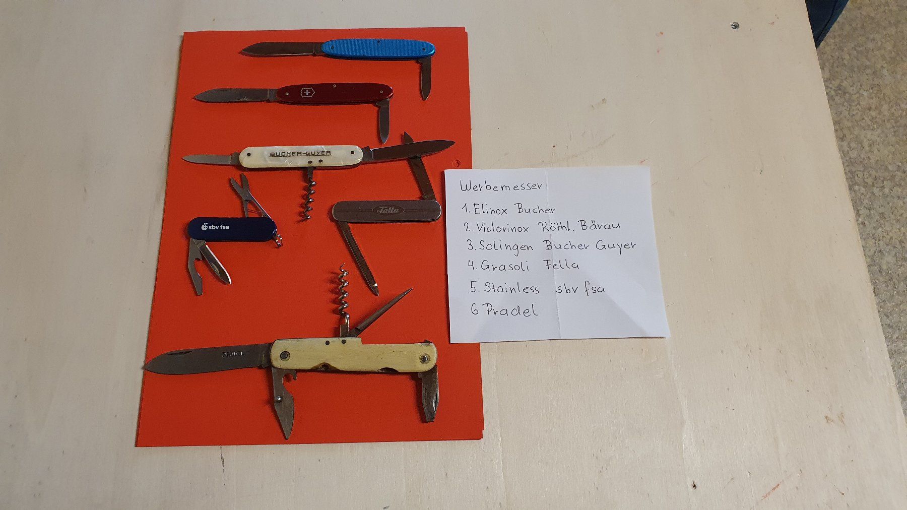 Coltelli tascabile: Werbemesser Konvolut 6 Stück – Usato da Richigen venduto da Auerhahn11