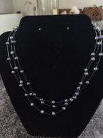Perlenkette dreireihig mit Goldverschluss 14k  585 Gelbgold