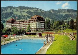 VILLARS s/Ollon - la piscine et le Villars-Palace
