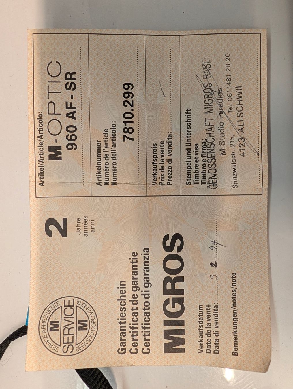 Kamera: Foto-Apparat "M-Optic 960 AF-SR" – Defekt aus Reinach BL von angus74 4