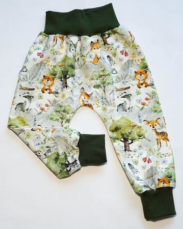 Sweat Pumphose mit Waldtieren/Fuchs/Reh Gr.98/104 - NEU