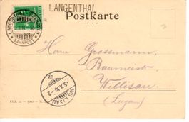 PK, Langenthal - Wolhusen Bahnpost 1910