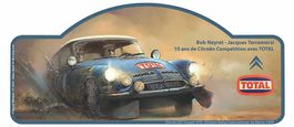 Plaque Rallye Citroën DS  avec TOTAL- limitée 100 ex