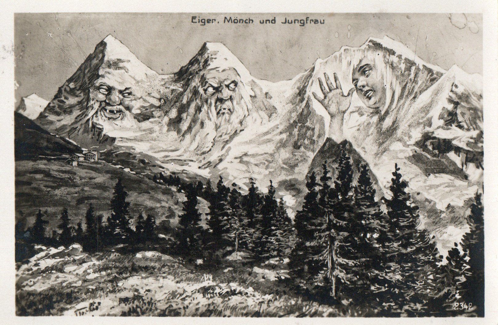 Cartoline postali: Eiger,Mönch und Jungfrau – Usato da Melano venduto da pisonsdro