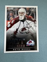 Reto Berra NHL Fribourg Hockey Card signiert 