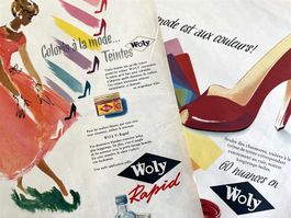 Woly Polish Schue - 4 alte Werbungen / Publicités 1950/58
