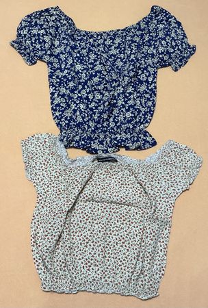 2x Cropped Off-Shoulder Tops, (Brandy Melville..)