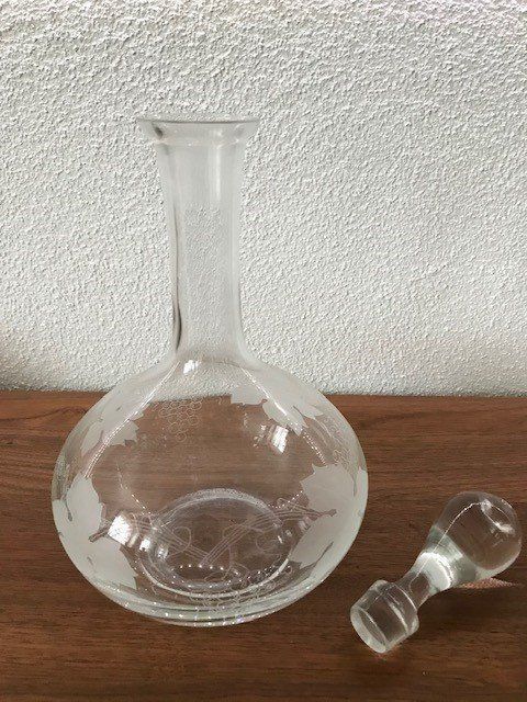 Caraffe: Weindekanter Kristall mit Muster – Nuovo (secondo la descrizione) da Ossingen venduto da Orelius 2