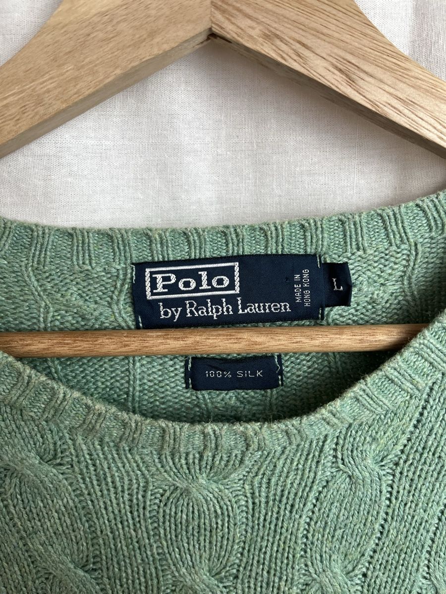 Polo Ralph Lauren Maglioni & Felpe: Pull Polo Ralph Lauren en soie vert clair – Nuovo (secondo la descrizione) da Les Avanchets venduto da lunedeneige.shop 2