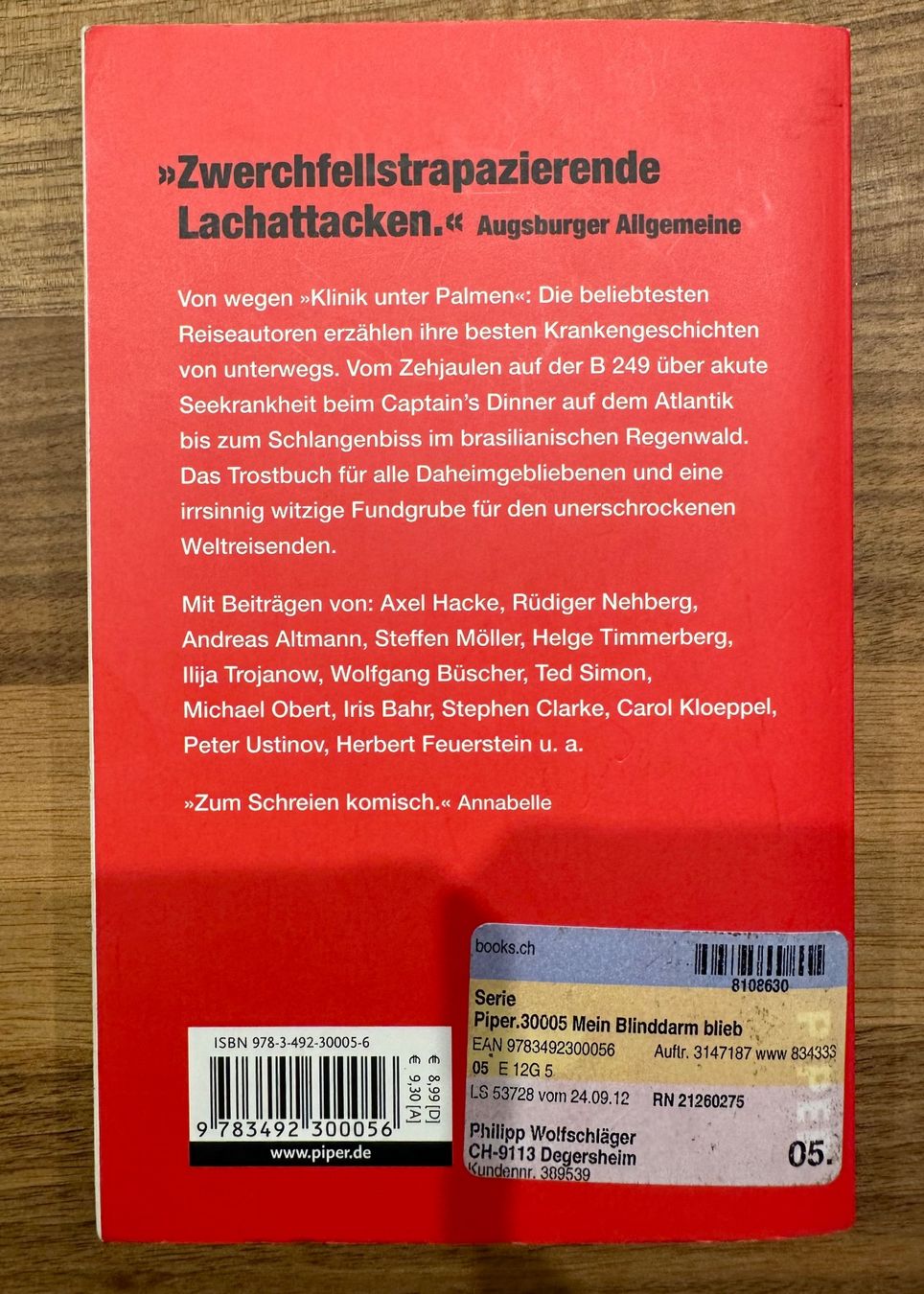 Libri: Mein Blinddarm blieb in Bombay – Usato da Niederwil SG venduto da Phil231 1