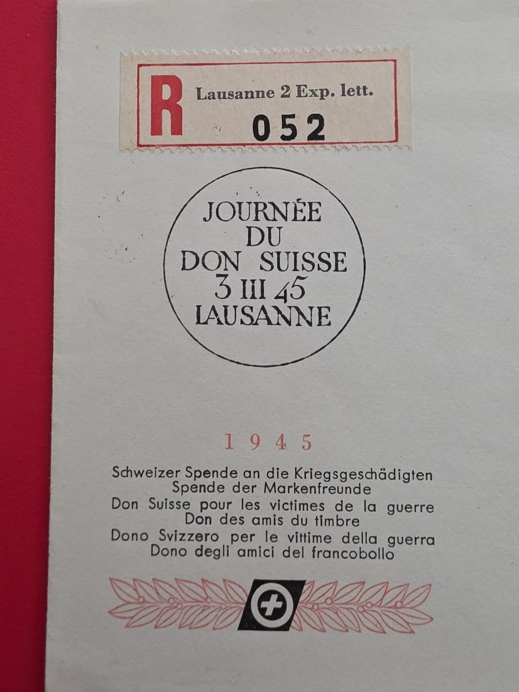 Tutti i francobolli: 1945. Sondermarken – Usato da Bern venduto da Kocholo 5