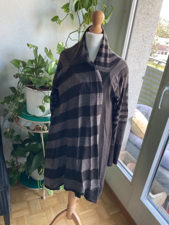 Veste EVALINKA de haute qualité, Lagenlook en laine, neuve M