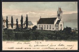 Männedorf, Teilansicht mit Kirche aus d