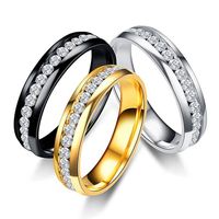Eleganter Edelstahl Ring mit Zirkonia-Stein neu