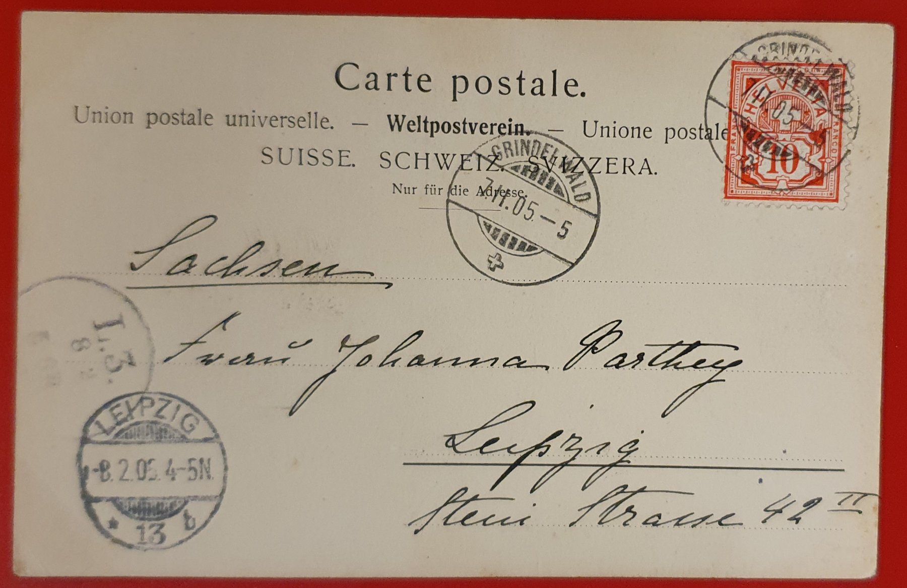 Cartoline postali: 2 Ansichtskarte Grindelwald 1905 - Im Winter – Usato da Kreuzlingen venduto da Rschweiz1 1