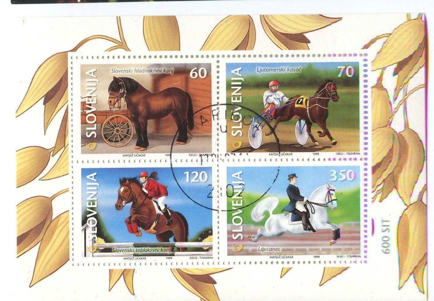 Alle Briefmarken: Block "Pferdesport". Slowenien. – Neu und originalverpackt aus Basel von Butsch5