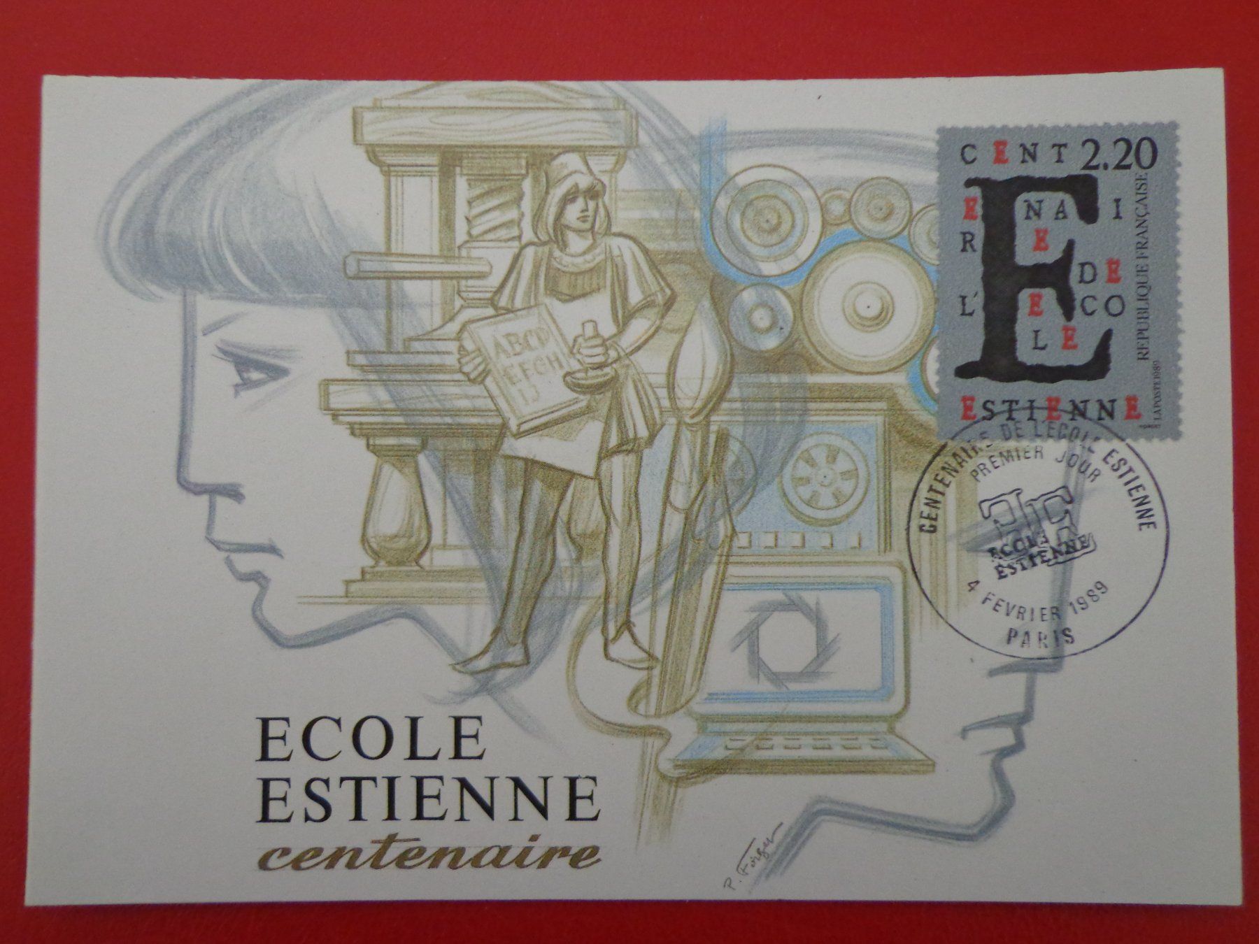 Tutti i francobolli: Maximumkarte MK 1989 Frankreich Ecole Estienne – Nuovo (secondo la descrizione) da Le Locle venduto da aou_rf8w
