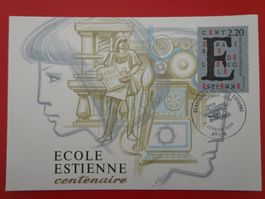 Maximumkarte MK 1989 Frankreich Ecole Estienne