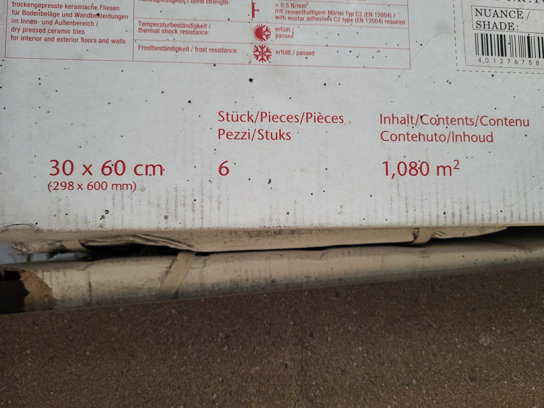 Bodenbeläge: Feinsteinzeugfliesen 30 x 60 cm / /sw32 – Neu (gemäss Beschreibung) aus Diessenhofen von Osio 4