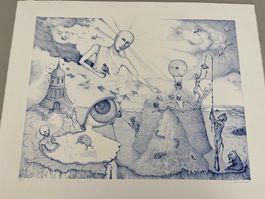 BETTINA RUSTERHOLZ LITHOGRAPHIE SIGNIERT NUMMERIERT