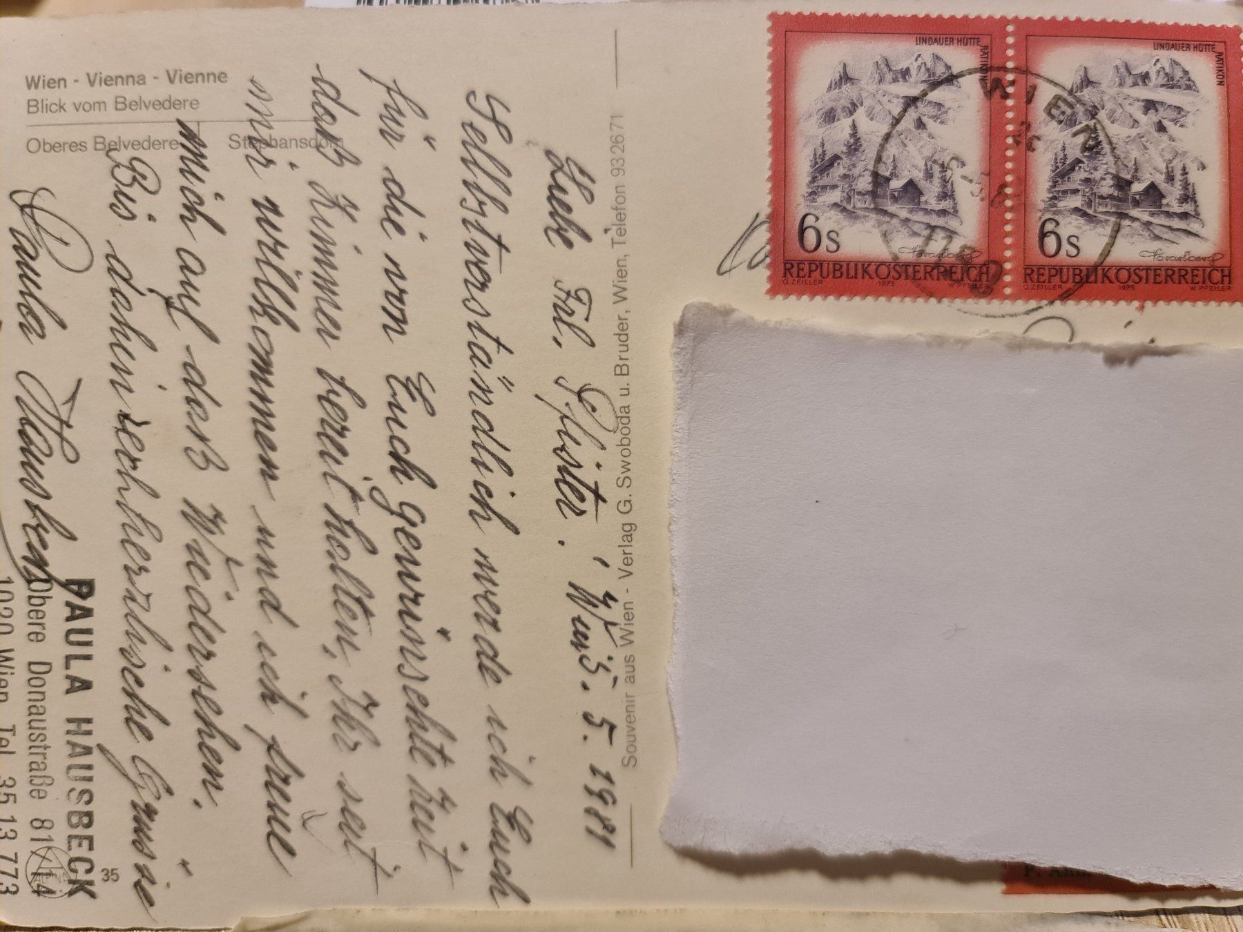 Cartoline postali: Ansichtskarte Wien Österreich – Usato da Dintikon venduto da Vexi 1