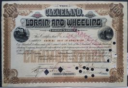 Aktie: The Cleveland, Lorain and Wheeling Railway Co. 1897