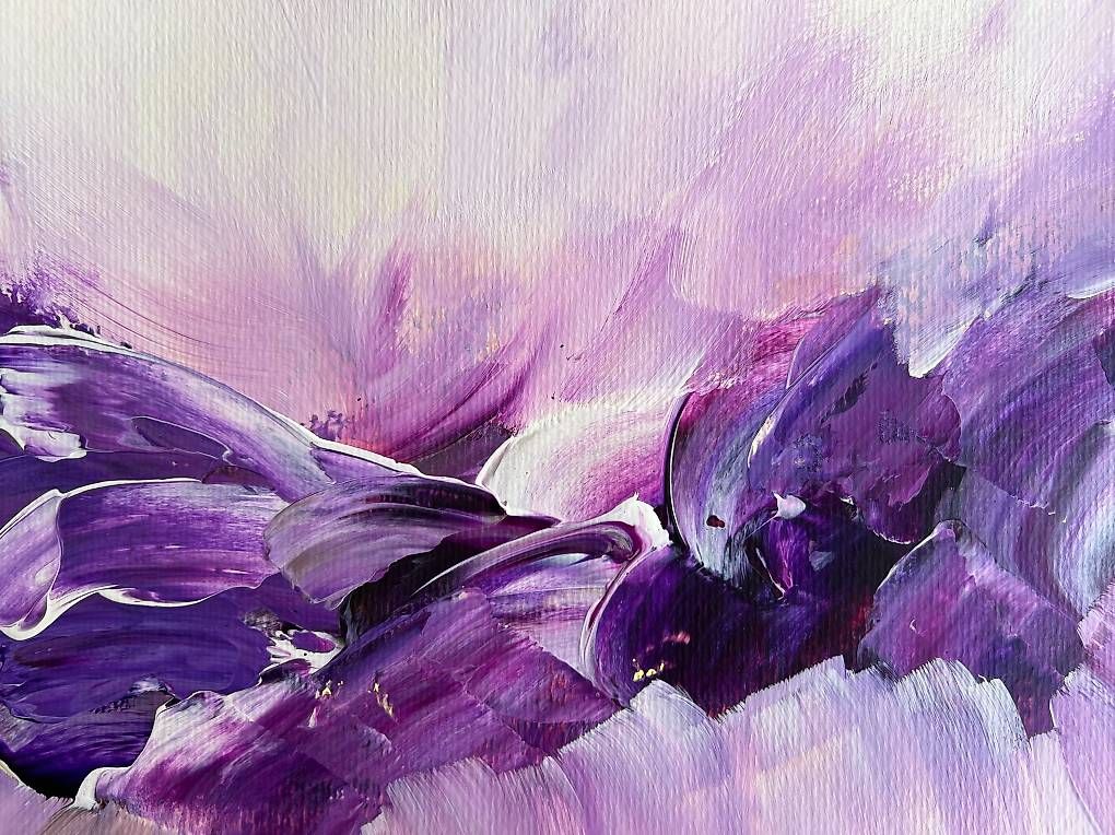 Dipinti: Acrylbild 60x20cm violett – Nuovo e nell'imballaggio originale da Urdorf venduto da manuela4 2