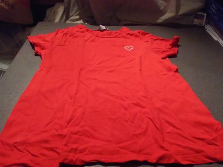 T-Shirt Grösse XS, Amisu, rot, Herz