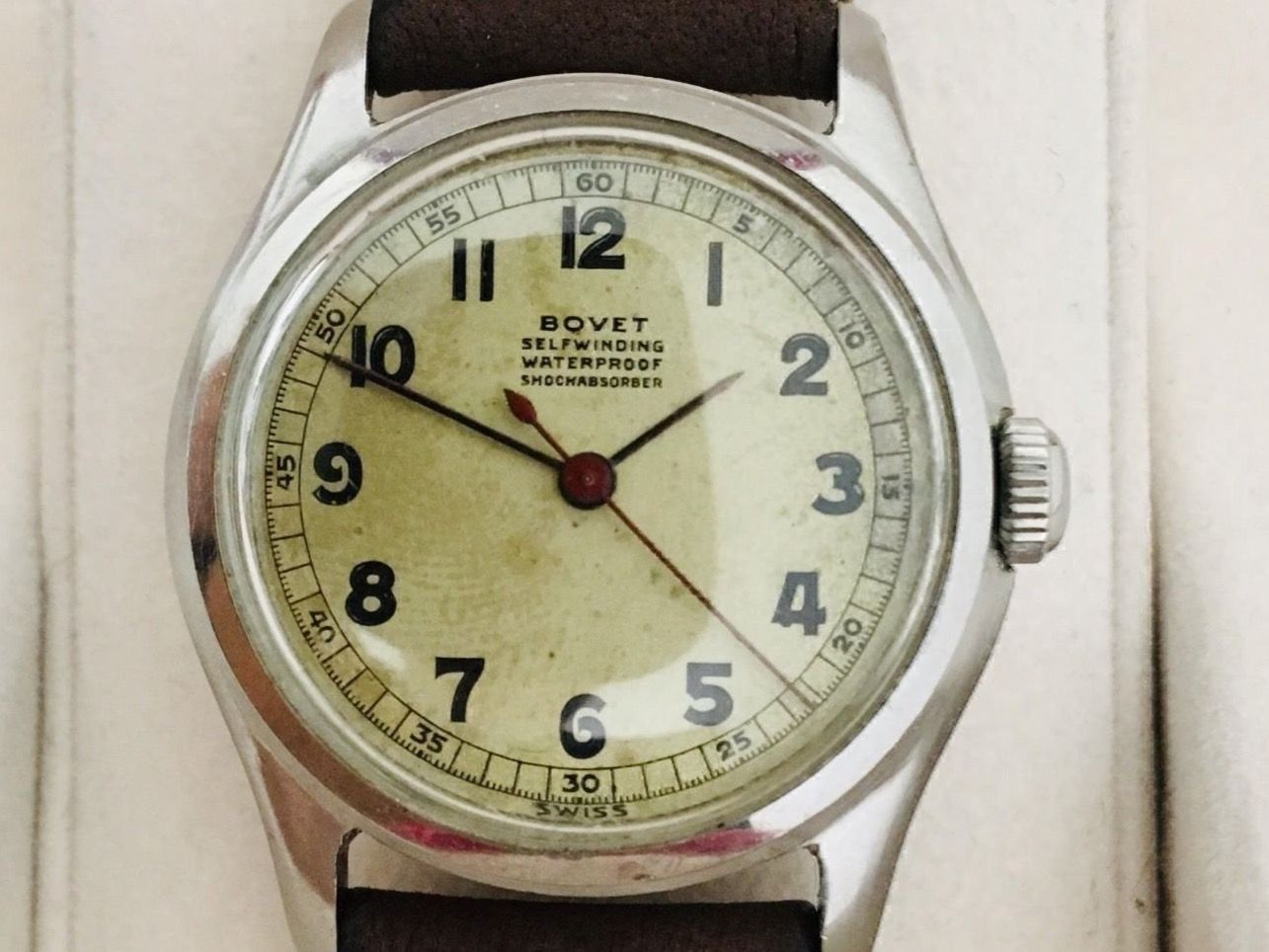 Orologi: 1940s Bovet Self-winding Bumper Movement – Usato da Zürich venduto da GentsStuff