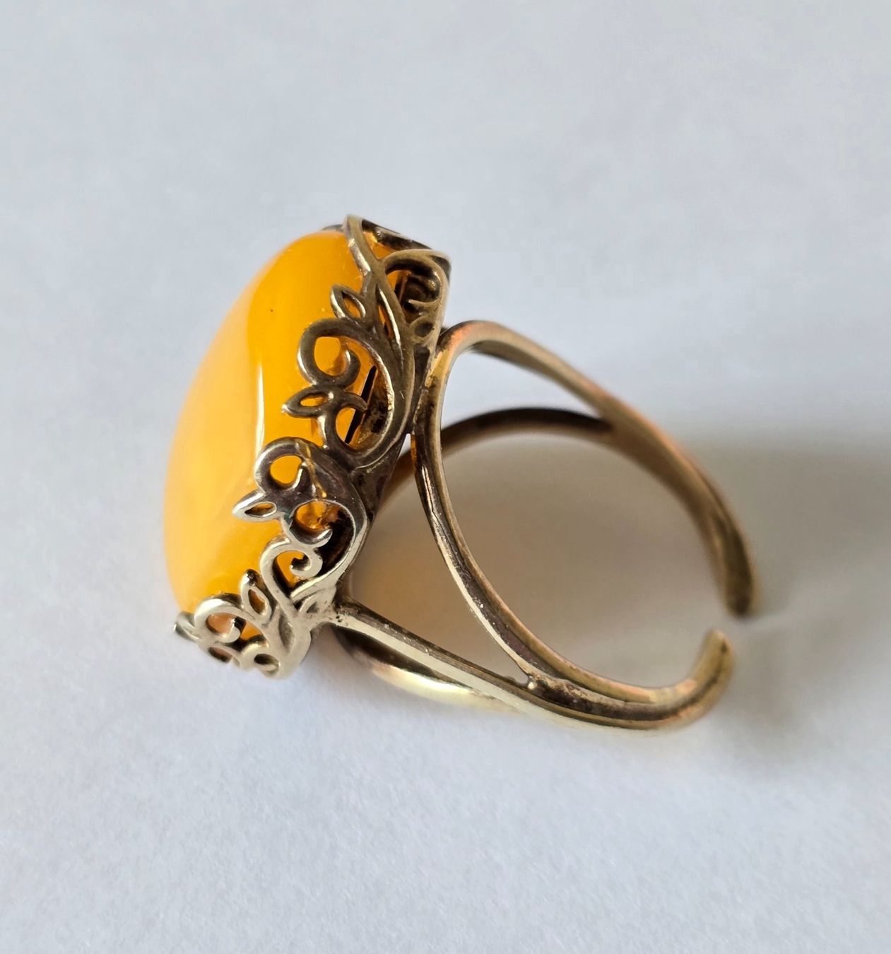 Anelli: Jugendstil Ring, 925 vergoldet, Bakelit od Bernstein – Usato da Rheinau venduto da MakalekaAloha 7