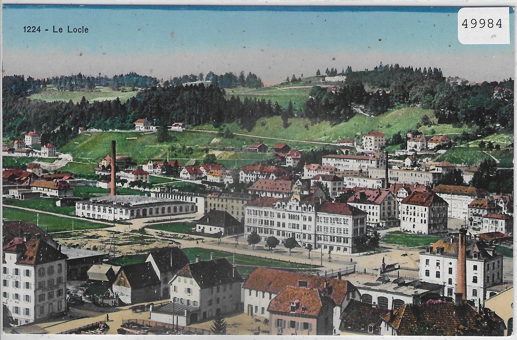 Cartoline postali: Le Locle - Vue generale - Litho – Usato da Ettingen venduto da Kartenplanet