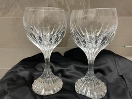 2 Exquisite Baccarat Crystal Wine Glasses France