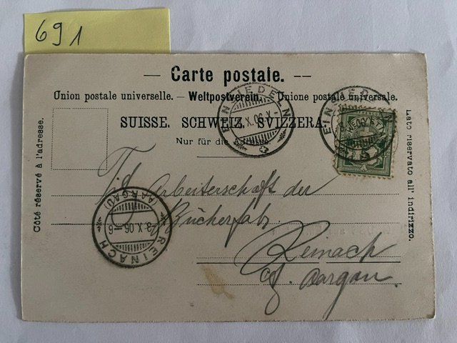 Cartoline postali: Gruss aus Einsiedeln, 1906 mit Stempel – Usato da Niederwil AG venduto da dahu75 1