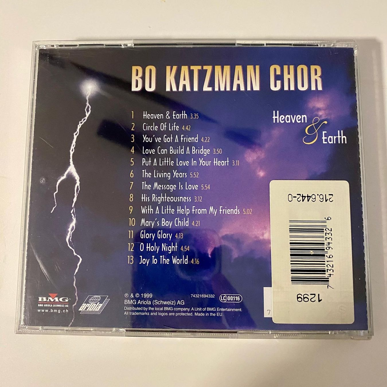CD: CD: Bo Katzman Chor - Heaven & Earth – Usato da Krauchthal venduto da MEWA01 2