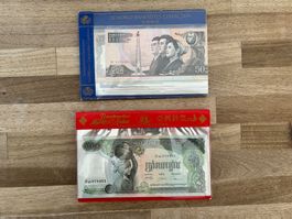 Sammlung mit 45 asiatischen Banknoten ungefalzt und neu
