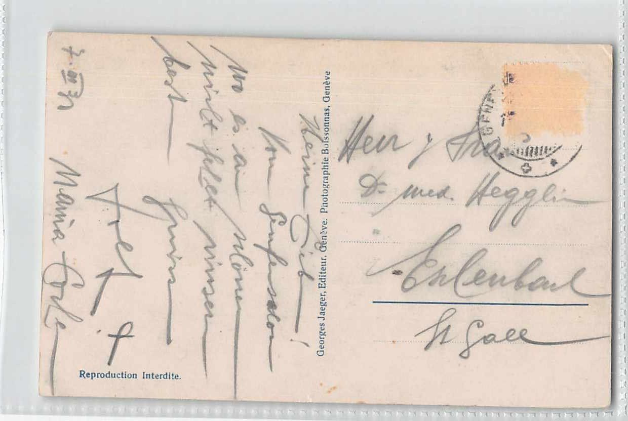 Cartoline postali: SOUVENIR de GENEVE - la RADE 1931 – Usato da Winterthur venduto da SchatzchischtliWinti 1