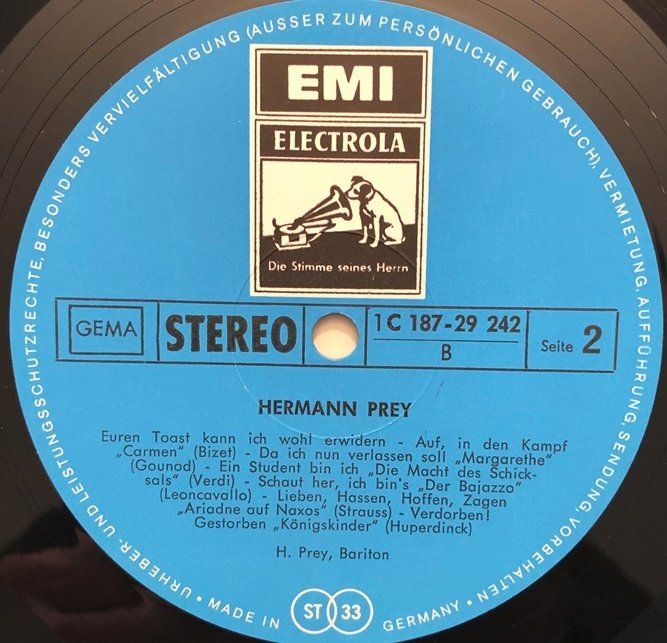 Dischi in vinile: Hermann Prey – Edition 2000 (2 LPs) – Usato da Grüningen venduto da azulrojo 4