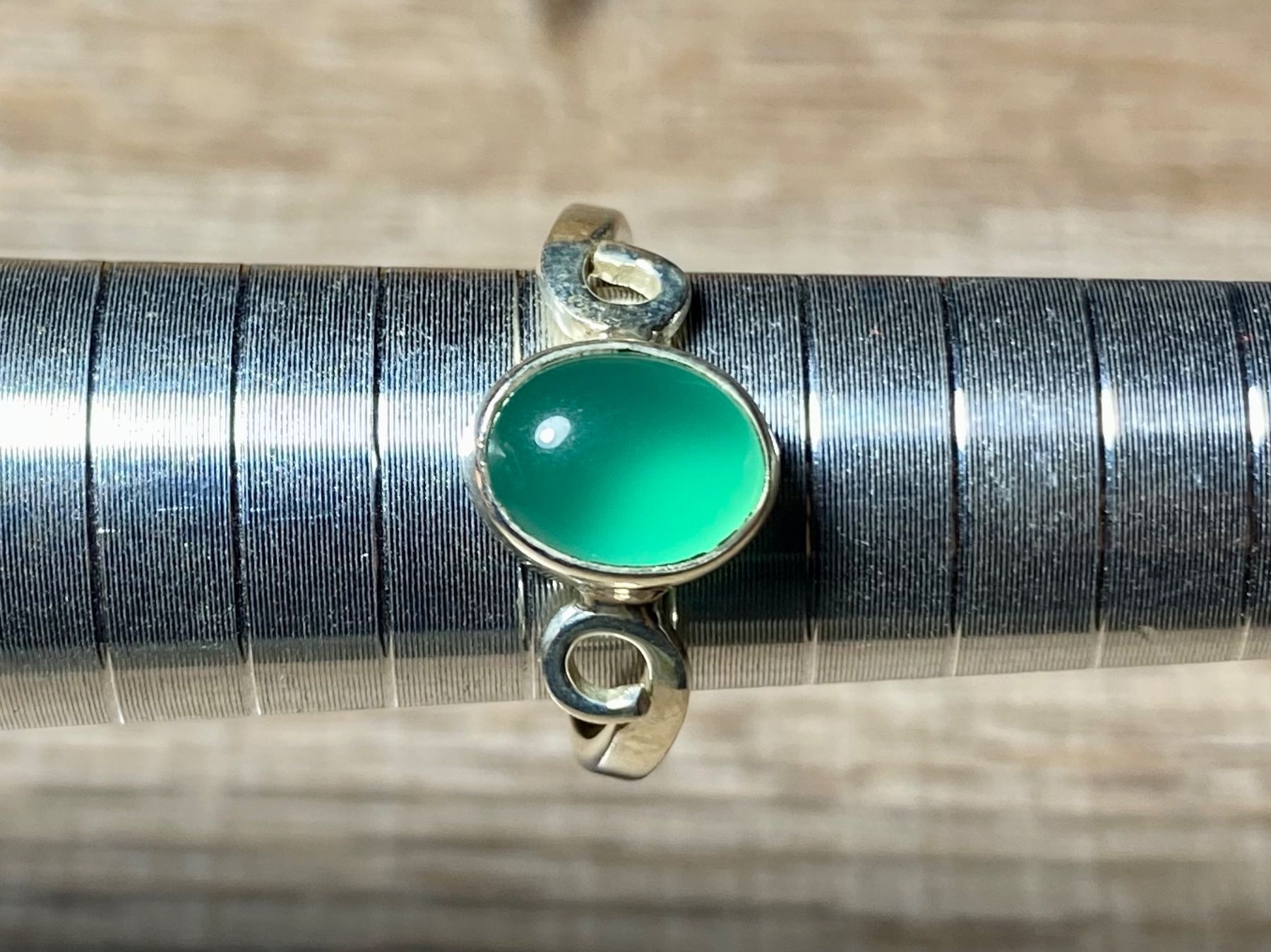 Anelli: Grüner Achat - orientalischer 925 Silber Ring – Nuovo e nell'imballaggio originale da Laax venduto da Kiki_Kingdom3