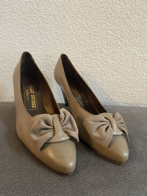 Chaussures Talons Bas BALLY SUISSE Vintage – Pointure 3,5 US Cuir Brun | Occasion Bellezza