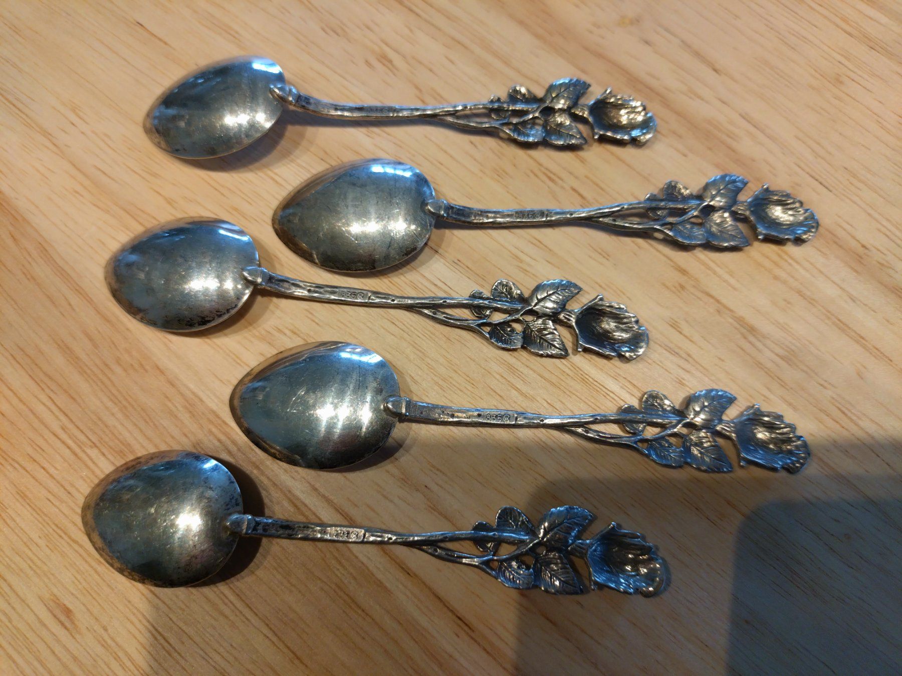 Cucchiai: Vintage Mokka Löffel Silber 835er – Usato da Brittnau venduto da Chronofriend 2