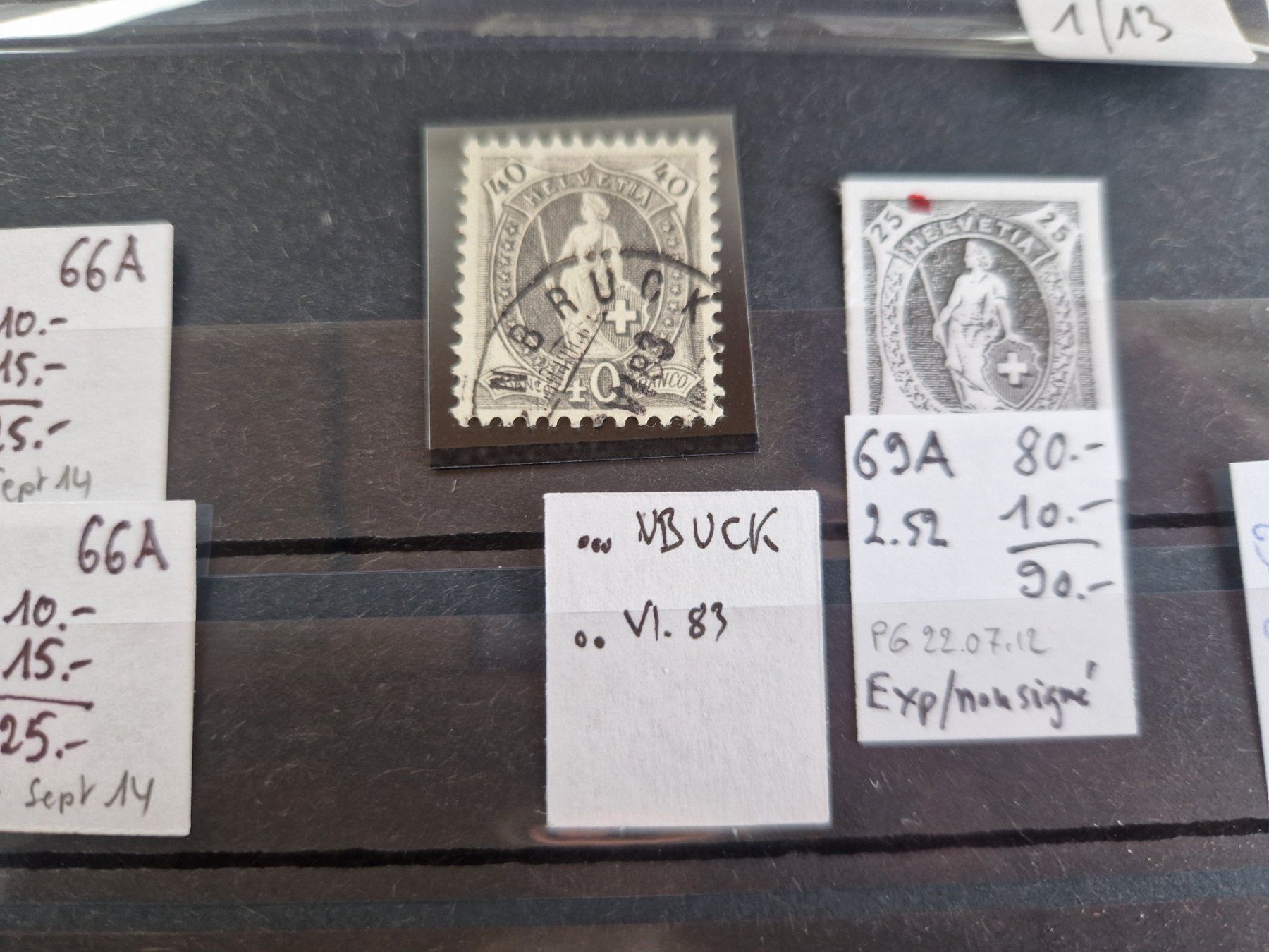 Tous les timbres: Stehende, verschiedene Plattenfehler, ab 1.- – D'occasion à Burgdorf par Glossy01 4