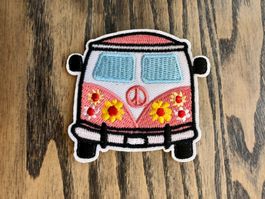 Aufnäher Patch zum Aufbügeln Hippie Bus Van Life
