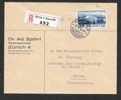 Zürich Bedarfsbrief Abart 212.2.01 "helle Stelle im Himmel"