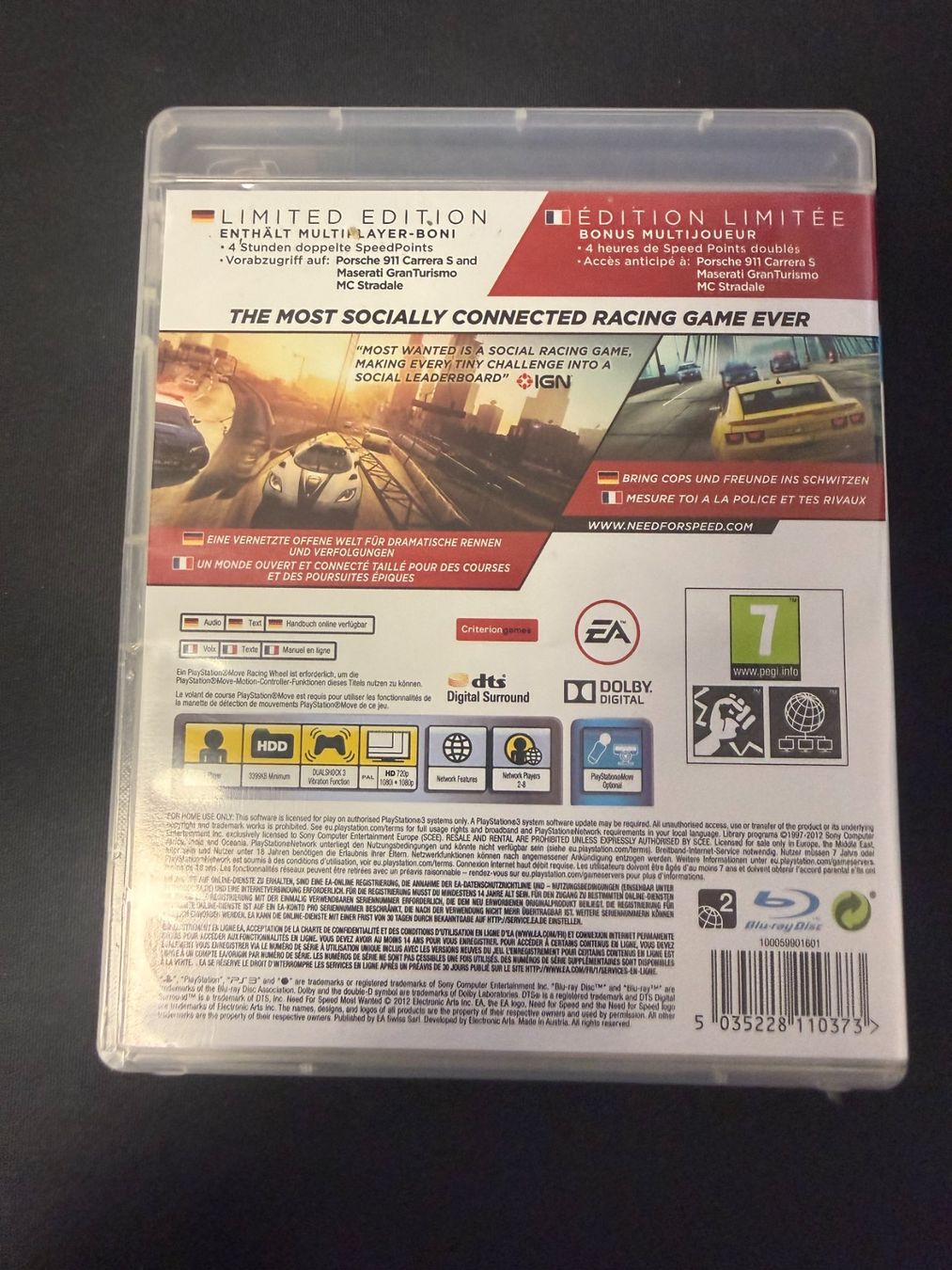 Sony Giochi: Need For Speed Most Wanted - PS3 – Usato da Pont-de-la-Morge venduto da Darfal 2