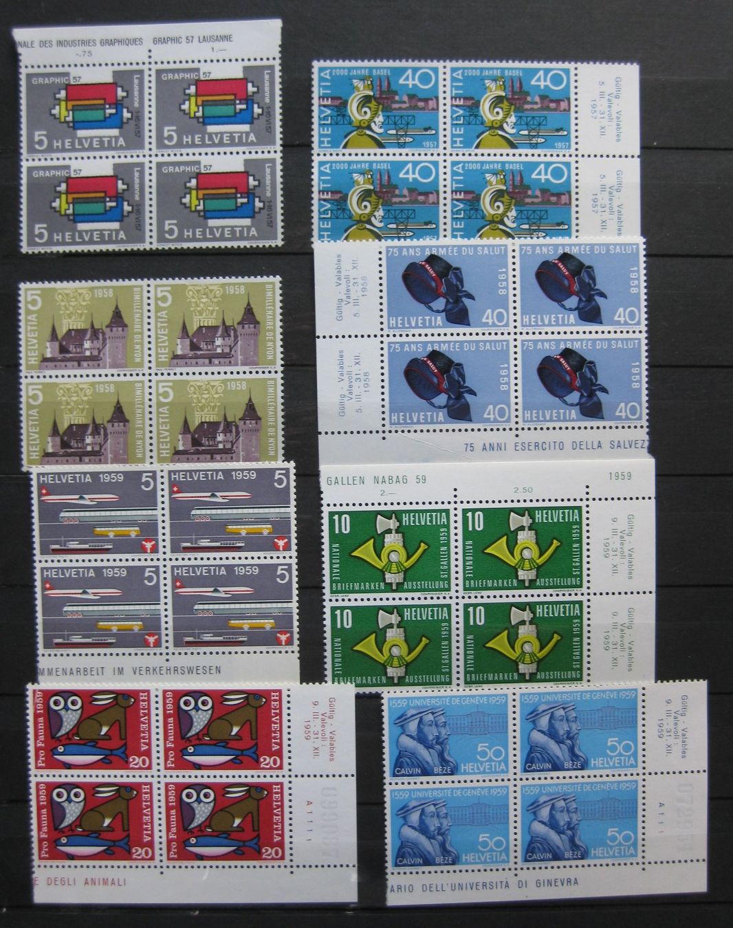 Alle Briefmarken: Viererblöcke postfrisch – Neu (gemäss Beschreibung) aus Frauenfeld von Interessent1 2