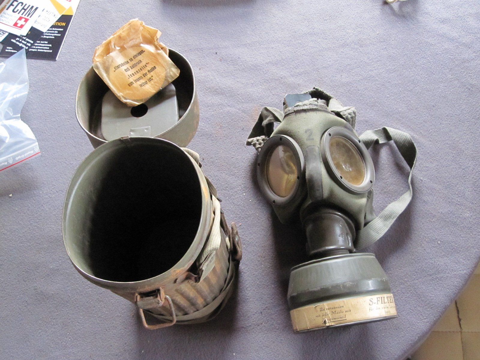 Uniformi: Deutsche Gasmaske 2. W.K original – Usato da Worb venduto da Santosdumont